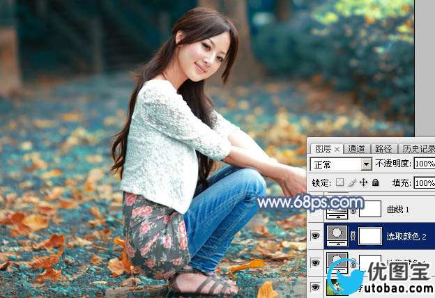 暗蓝色，调出古典暗色调人像效果教程_www.utobao.com