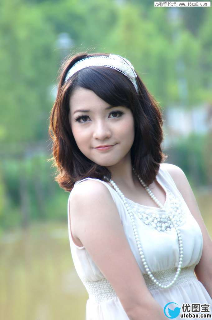 紫色调，调出甜美紫青色人像效果教程_www.utobao.com