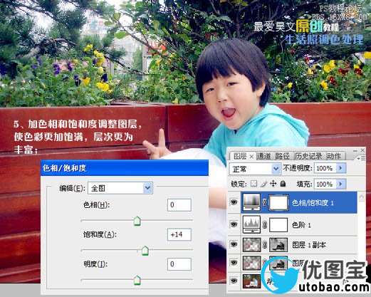 PS美化处理清晰红润的儿童生活照片