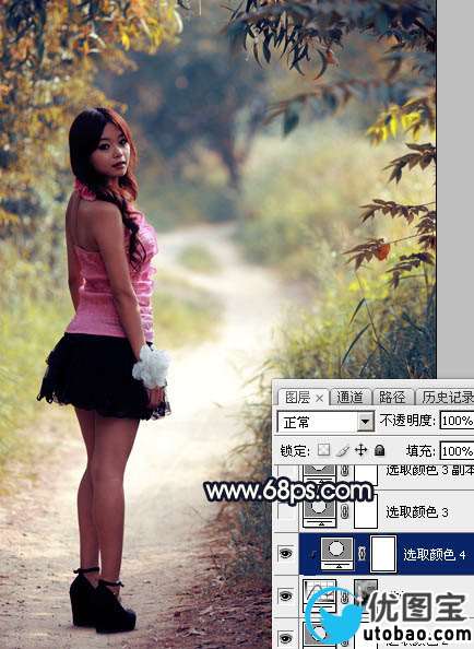 橙色调，给照片调色和调色光影效果_www.utobao.com