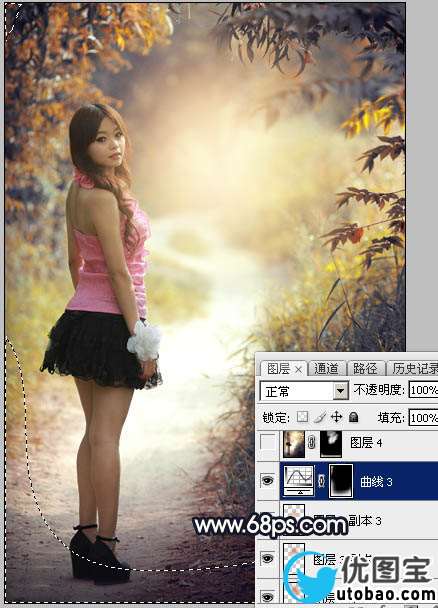 橙色调，给照片调色和调色光影效果_www.utobao.com