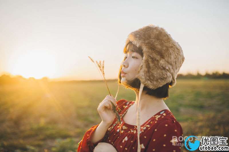 人像调色,简单几步营造出温暖的落日色彩_www.utobao.com
