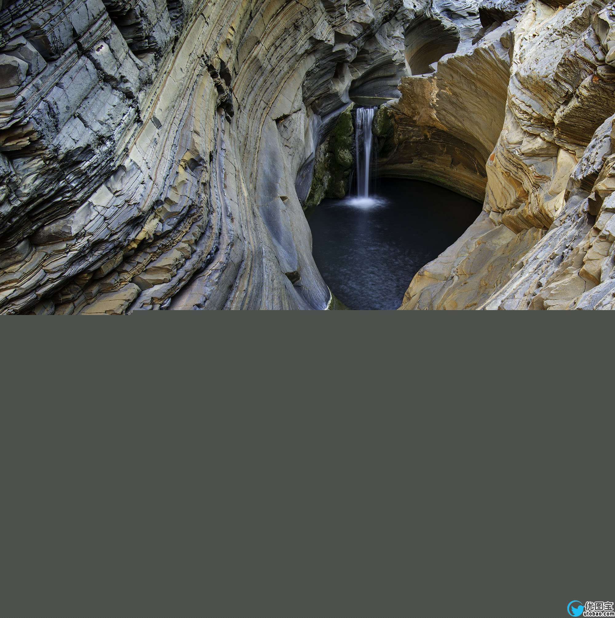 PS调节出大师级的风光摄影照片 PS照片处理教程Hamersley Gorge waterfall.