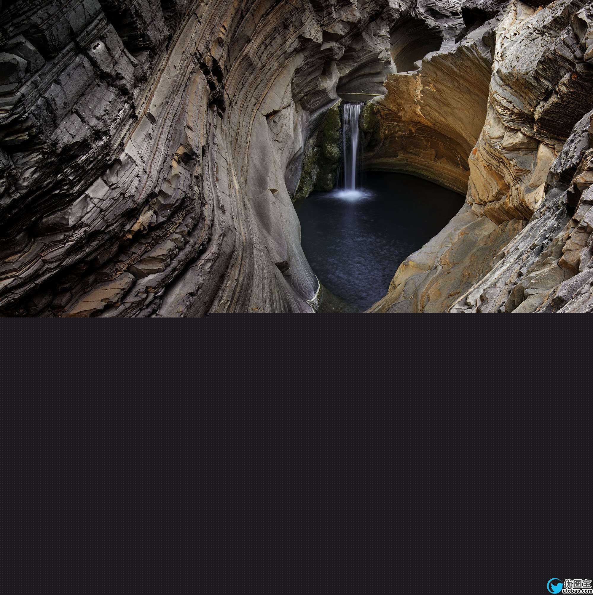 PS调节出大师级的风光摄影照片 PS照片处理教程Hamersley Gorge waterfall.