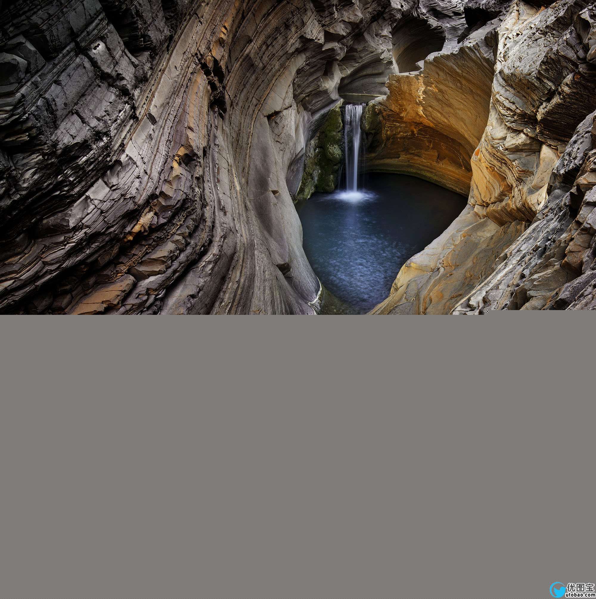 PS调节出大师级的风光摄影照片 PS照片处理教程Hamersley Gorge waterfall.