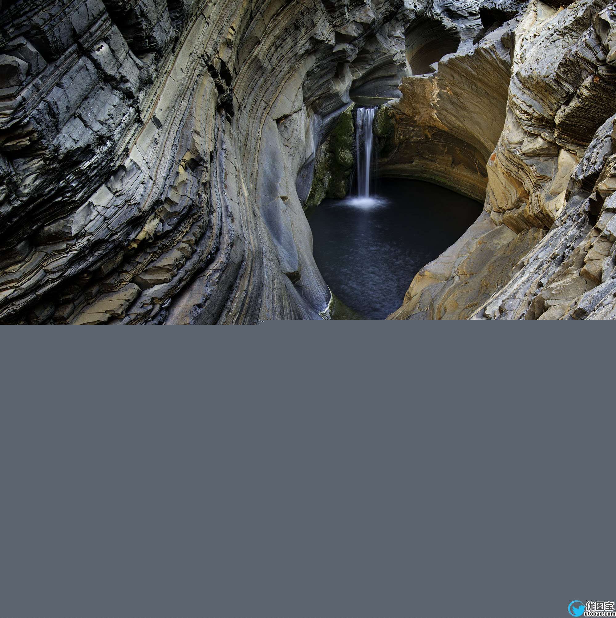 PS调节出大师级的风光摄影照片 PS照片处理教程Hamersley Gorge waterfall.