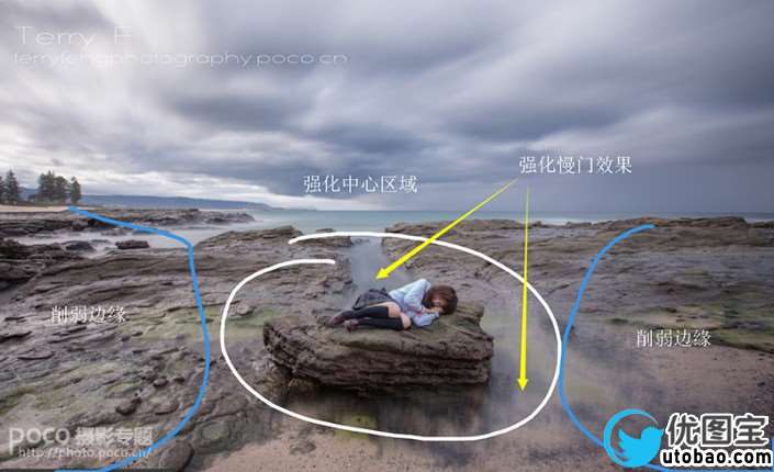 慢门效果，风光照片做慢门后期调色教程_www.utobao.com