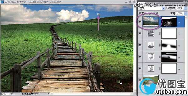 Photoshop给平凡的田野小路添加色彩层次感,PS教程,16xx8.com教程网