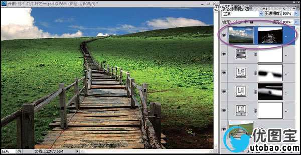 Photoshop给平凡的田野小路添加色彩层次感,PS教程,16xx8.com教程网