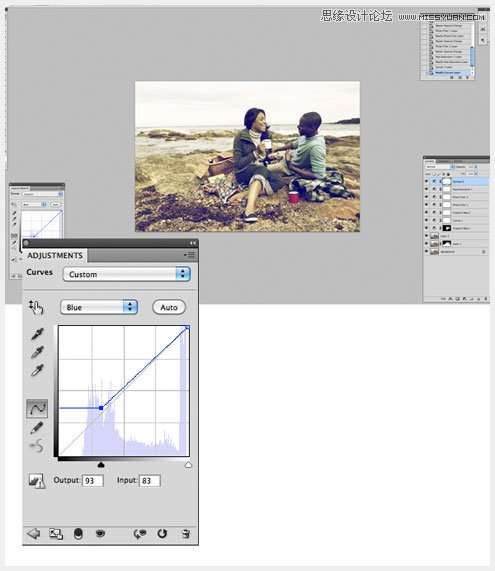 Photoshop调出外景海边照片质感蓝色调,PS教程,