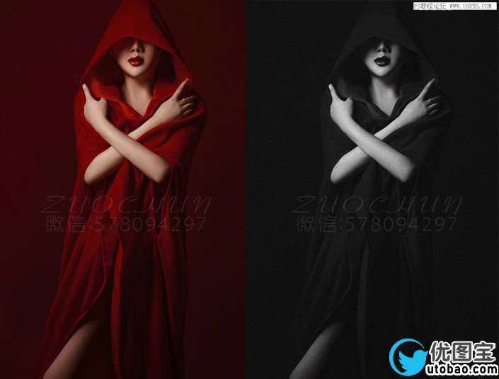 时尚大片，时尚人像大片后期实例_www.utobao.com