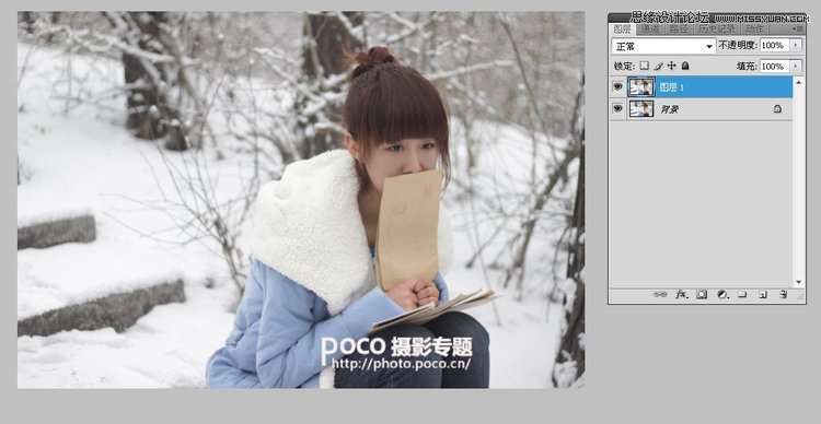 Photoshop调出人像梦幻雪景效果,PS教程,16xx8.com教程网