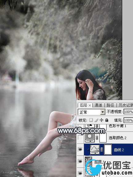 中性色，调出中性的淡青色照片_www.utobao.com
