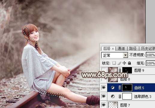 中性色，调出单色调的褐色人像照片_www.utobao.com