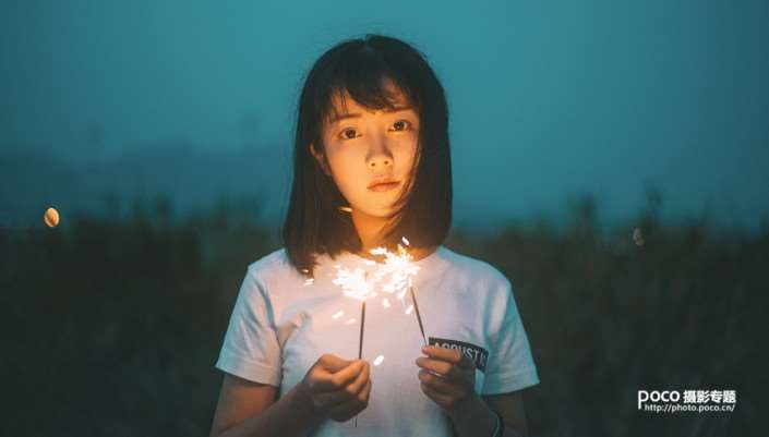 夜景人像，夜景照片调出梦幻亮丽色彩_www.utobao.com