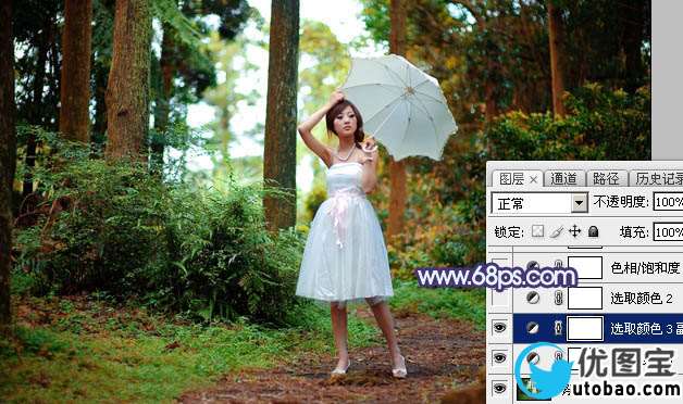 紫色调，给照片调出紫色色调和制作透射光线_www.utobao.com