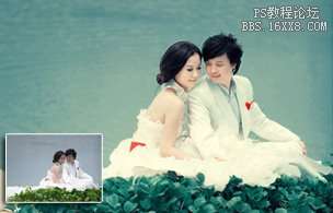 ps教程:www.utobao.com_PhotoShop调出唯美温馨的婚纱照片后期调色教程 