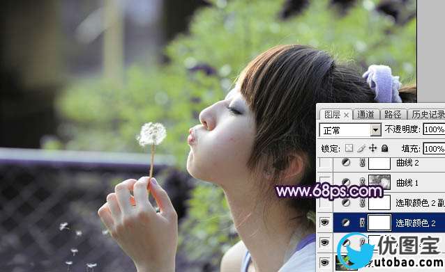 紫色调，调出蓝紫色人像照片实例_www.utobao.com