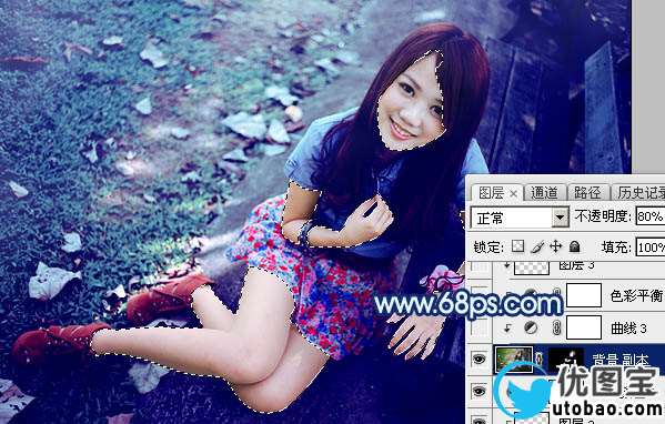 蓝色调，调出暗调的偏暗系蓝色调照片_www.utobao.com