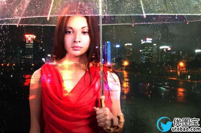 雨景后期，调出通透的雨夜照片教程_www.utobao.com
