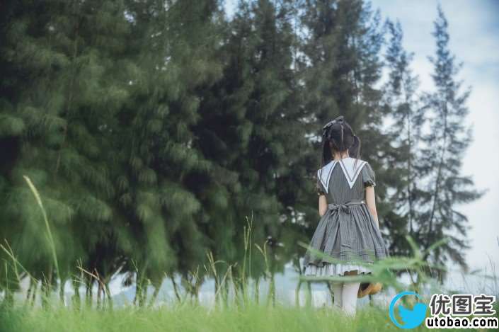 棕色调，用PS调出外景人像棕色调效果_www.utobao.com