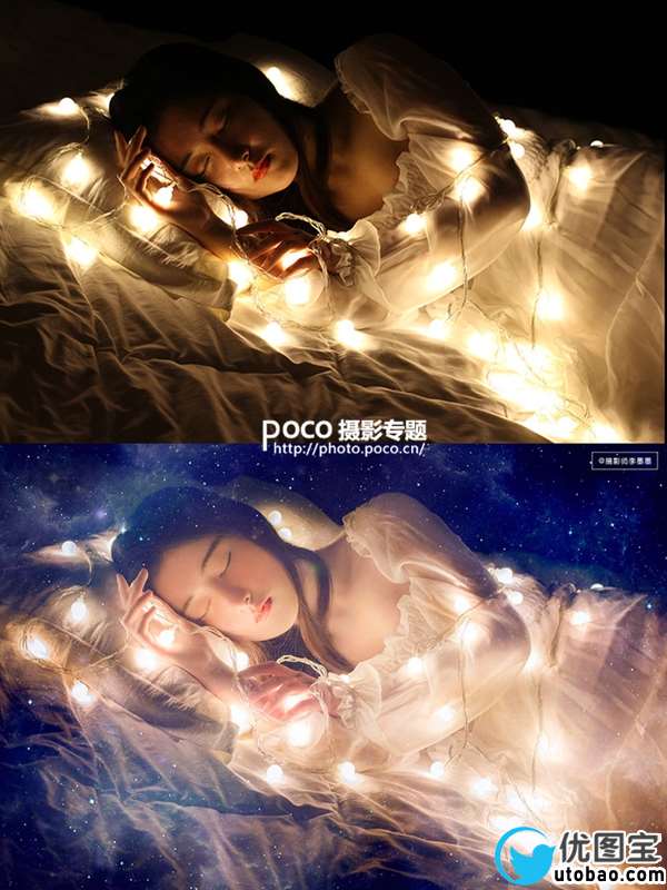 光线处理,两步调出弱光人像的唯美色彩