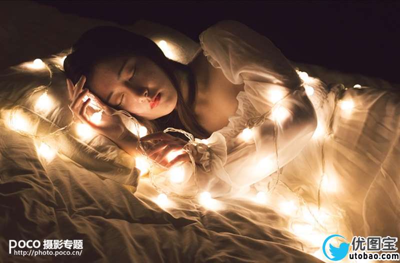 光线处理,两步调出弱光人像的唯美色彩
