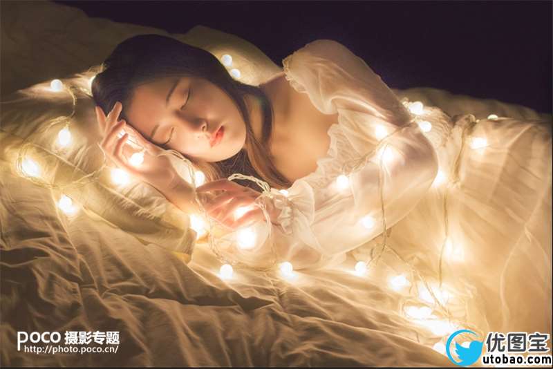 光线处理,两步调出弱光人像的唯美色彩