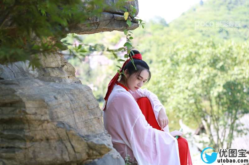 古典色,调出古风画意人像效果_www.utobao.com