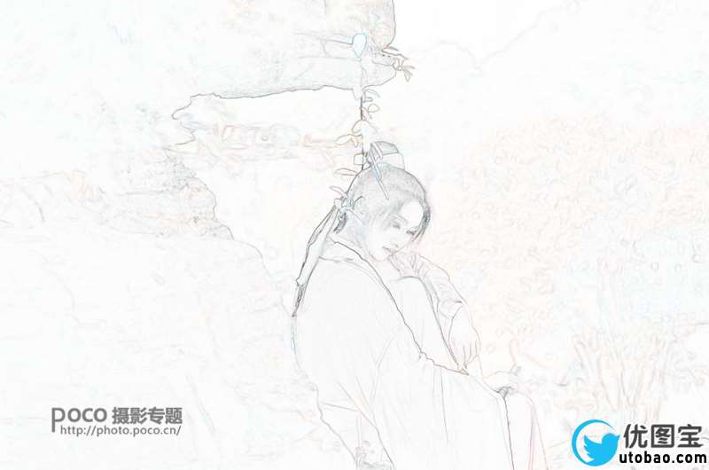古典色,调出古风画意人像效果_www.utobao.com