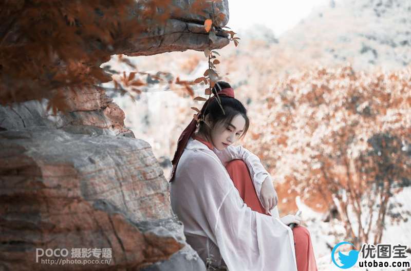 古典色,调出古风画意人像效果_www.utobao.com