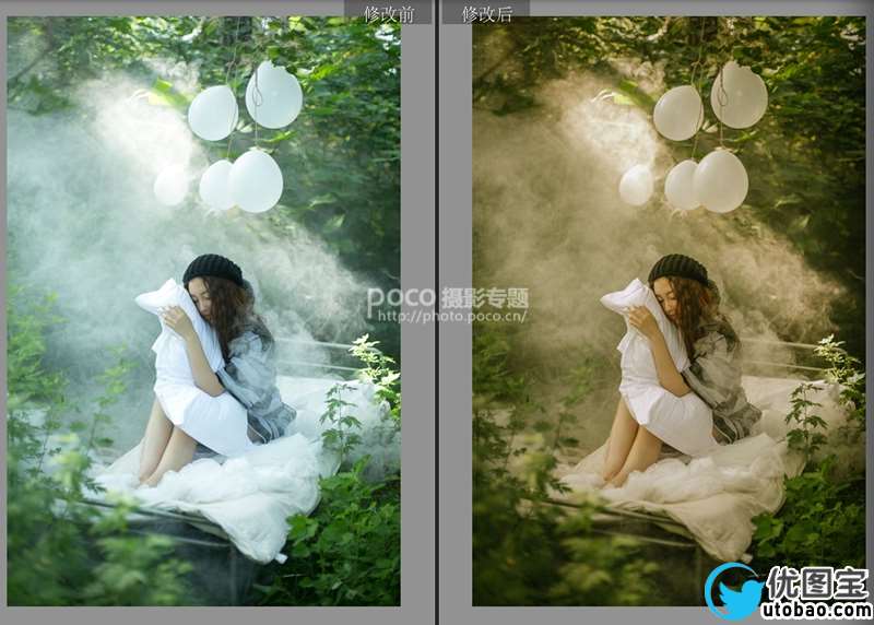 梦幻照片,制作森林系油画梦幻照片_www.utobao.com