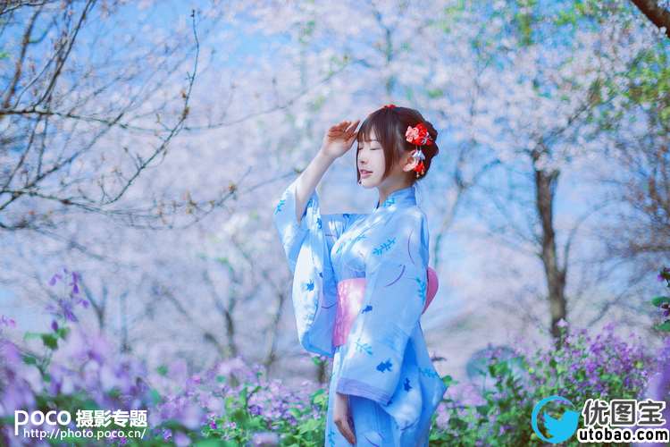写真后期,和服美女后期写真修图实例