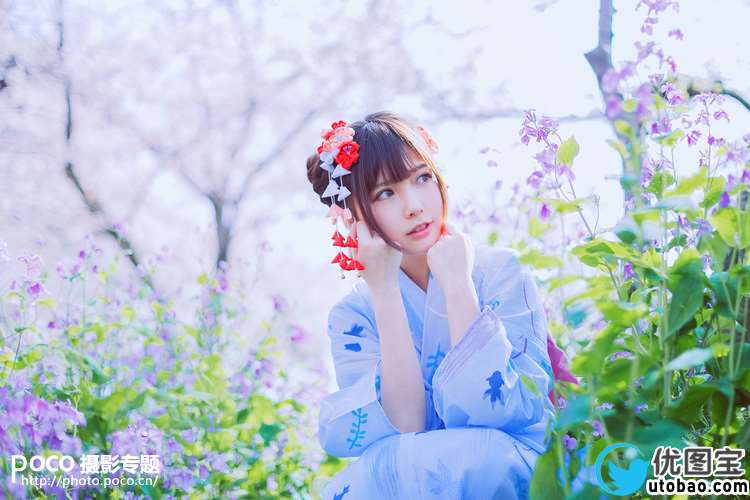 写真后期,和服美女后期写真修图实例