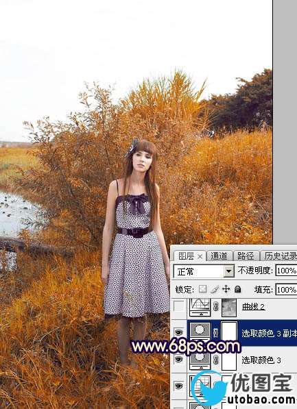 霞光效果，给照片添加橙色调的霞光效果_www.utobao.com