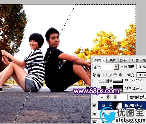 暗色调，调出紫红色的暗调晨曦照片效果_www.utobao.com