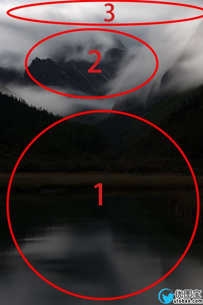 风景后期，用PS调出清晰有层次感的阴雨天风景照_www.utobao.com