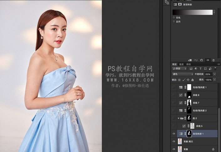 婚纱后期，室内婚纱如何修出自然真实效果的实例_www.utobao.com