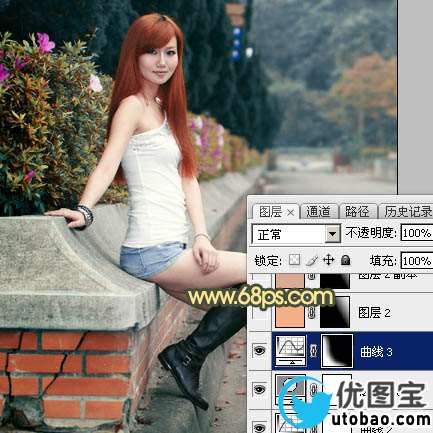 黄色调，ps制作霞光般的黄色调及光线教程_www.utobao.com