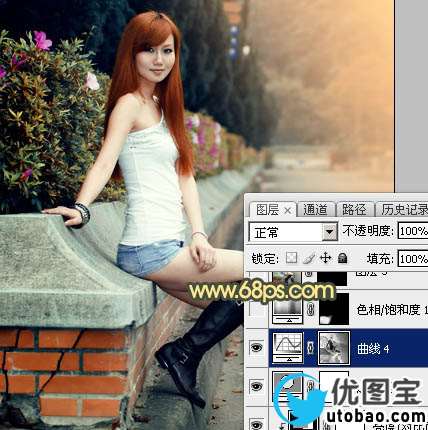黄色调，ps制作霞光般的黄色调及光线教程_www.utobao.com