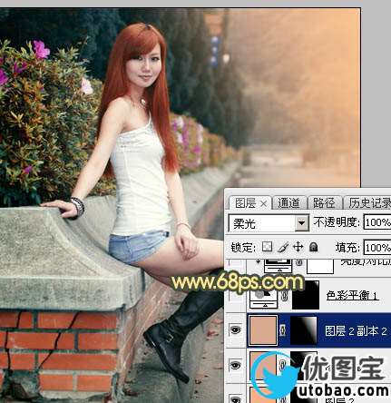 黄色调，ps制作霞光般的黄色调及光线教程_www.utobao.com