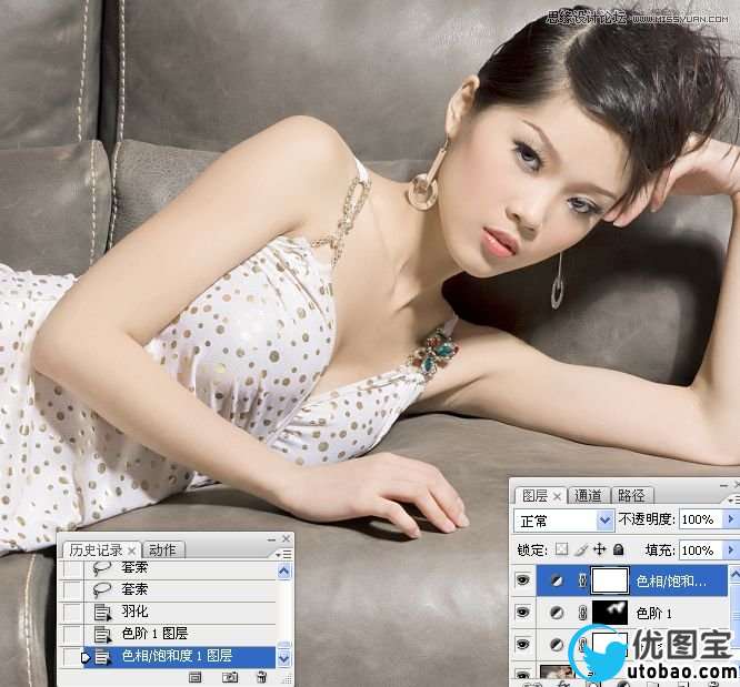 Photoshop调出美女照片细腻的柔白效果,PS教程,16xx8.com教程网