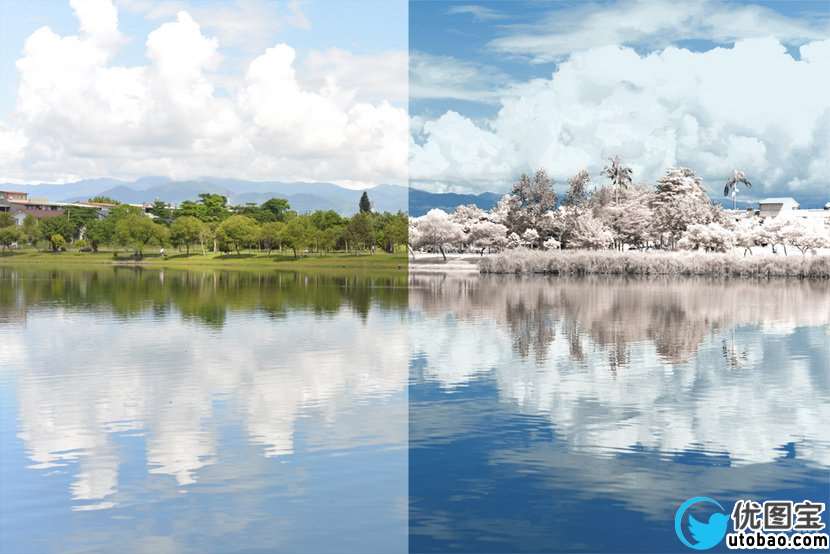 红外线效果,调出超梦幻的红外线照片效果_www.utobao.com