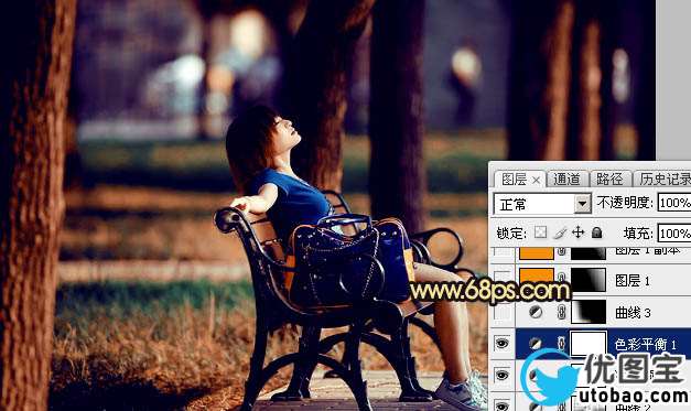 橙色调，ps调出秋天感觉的暖色调照片_www.utobao.com