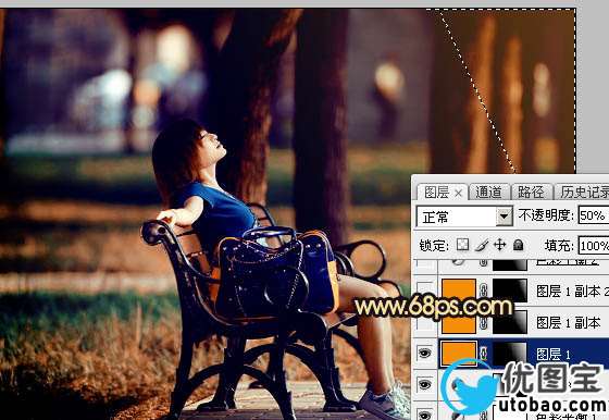 橙色调，ps调出秋天感觉的暖色调照片_www.utobao.com