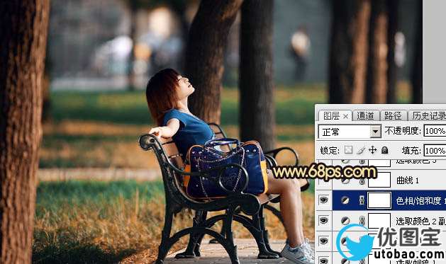橙色调，ps调出秋天感觉的暖色调照片_www.utobao.com