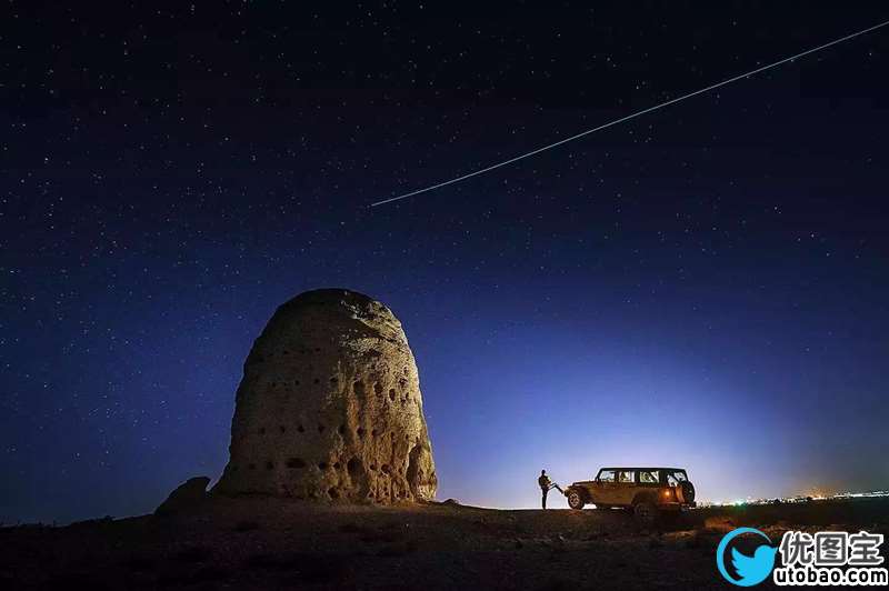 夜空照片，星空风景照片后期实例_www.utobao.com