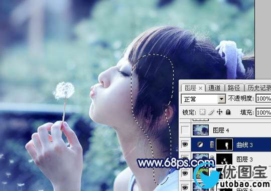 蓝色调，调出淡淡的青蓝色生活照片_www.utobao.com