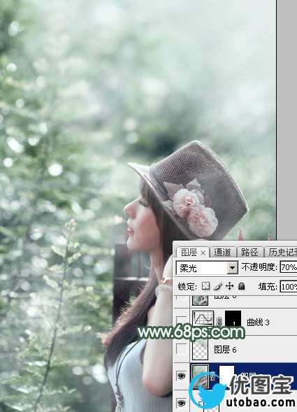 青绿色,教你调出淡淡的青绿色照片实例_www.utobao.com