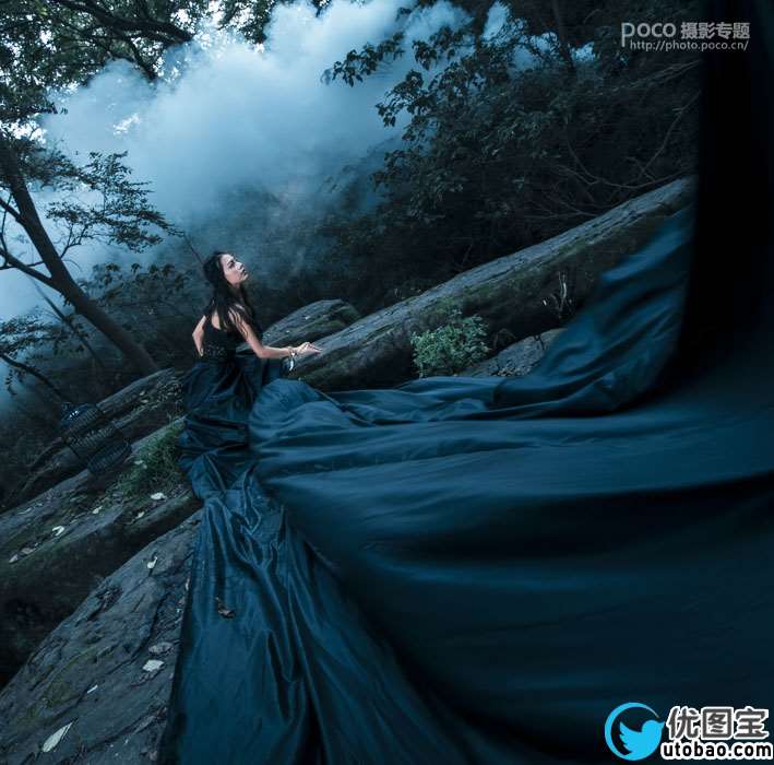 写真后期,教你调黑暗童话风人像照片_www.utobao.com
